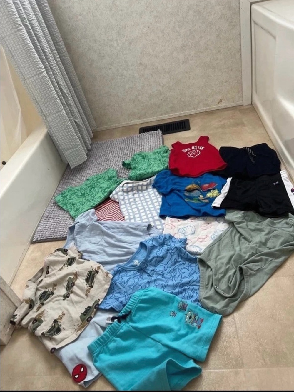 Mixed brand Kids Short Sleeve Tees and Shorts bundle
